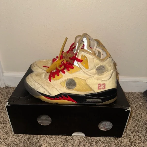 Jordan 5 Retro Off-White Sail Size 9 Virgil Abloh